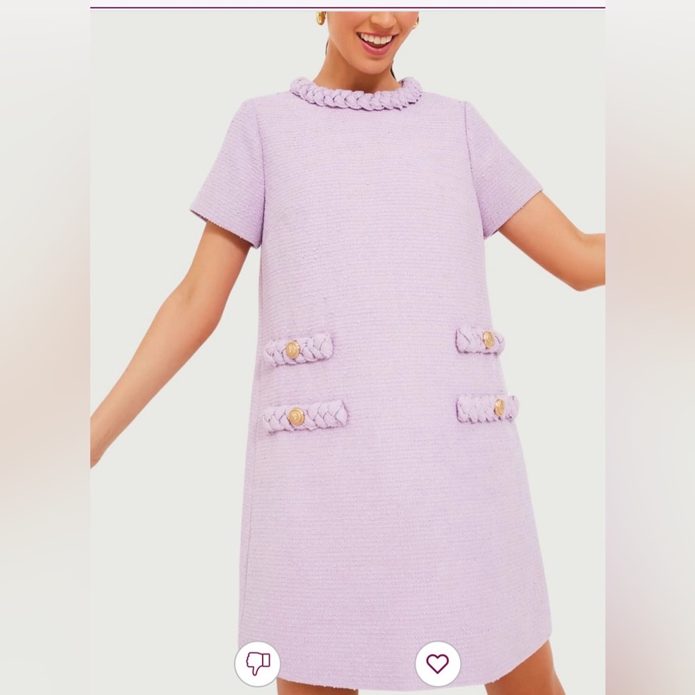 Tuckernuck croissant tweed jackie  lilac dress